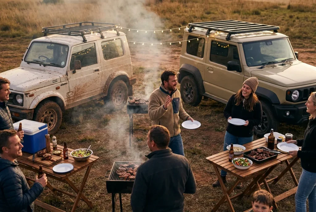 Evening braai at a Jimny owners meet